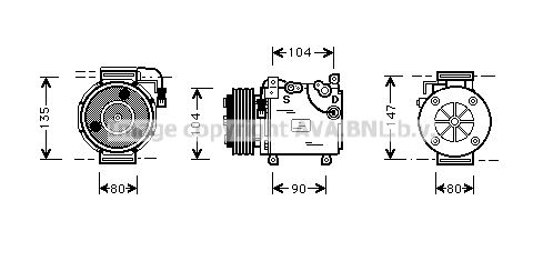 AVA QUALITY COOLING Компрессор, кондиционер MTAK037